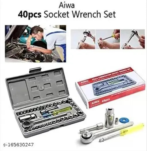 40 Pc Socket Tool Kit Socket Set (Pack of 40)
