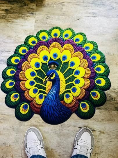 Peacock Mat (Pack of 2) - Non-Slip