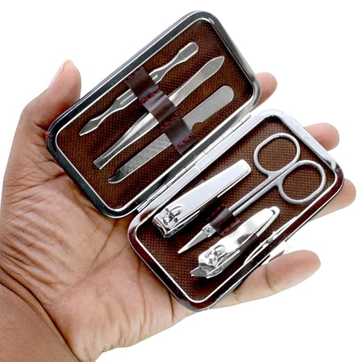 6 in 1 Nail Art Clipper Pedicure Manicure Tweezer Cutter Tool Set