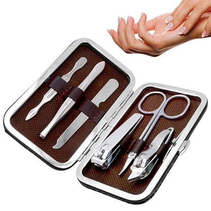 6 in 1 Nail Art Clipper Pedicure Manicure Tweezer Cutter Tool Set