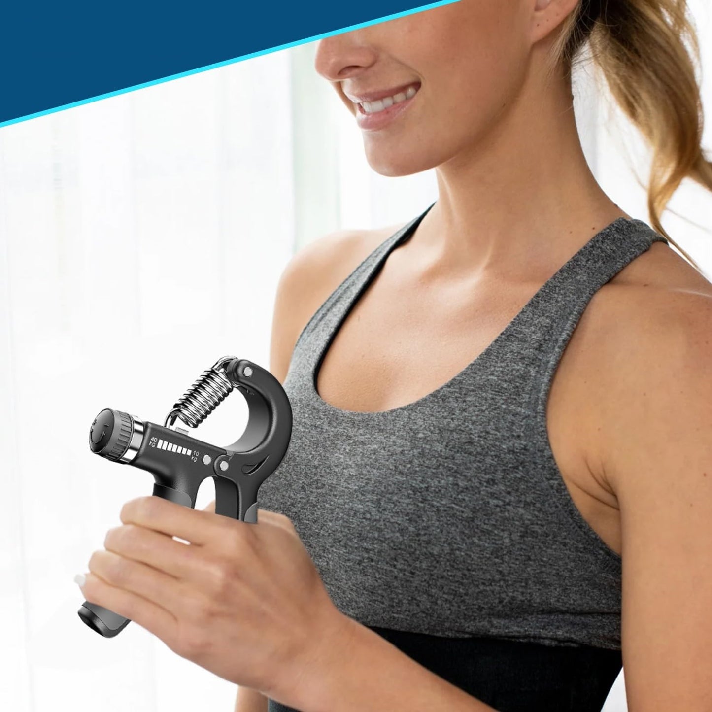 Premium Hand Grip Strengthener with Adjustable Resistance 10Kg to 40Kg