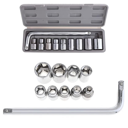 10-Pcs Socket Handle Set | Hand Tool Kit for Home DIY, Automobile & Vehicle Maintenance