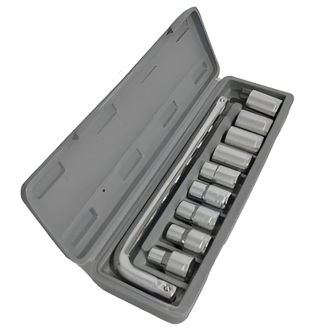 10-Pcs Socket Handle Set | Hand Tool Kit for Home DIY, Automobile & Vehicle Maintenance