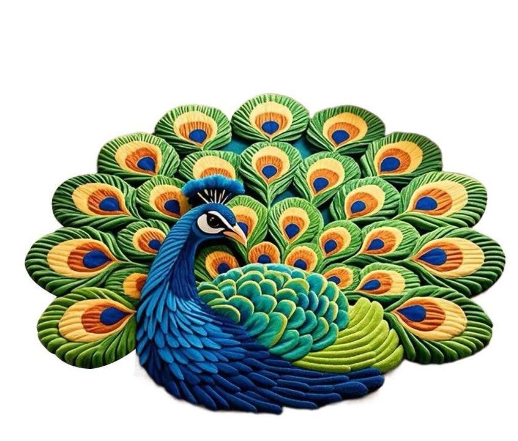 Peacock Mat (Pack of 2) - Non-Slip